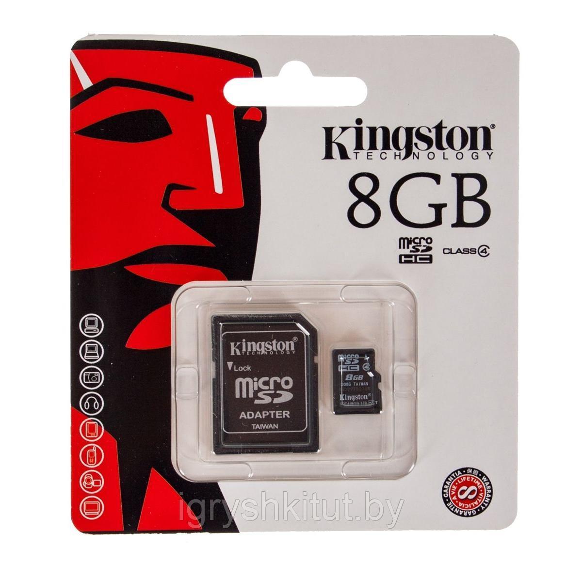 Карта памяти Kingston Industrial microSDHC SDCIT2/8GB 8GB (с адаптером) - фото 2 - id-p226302632