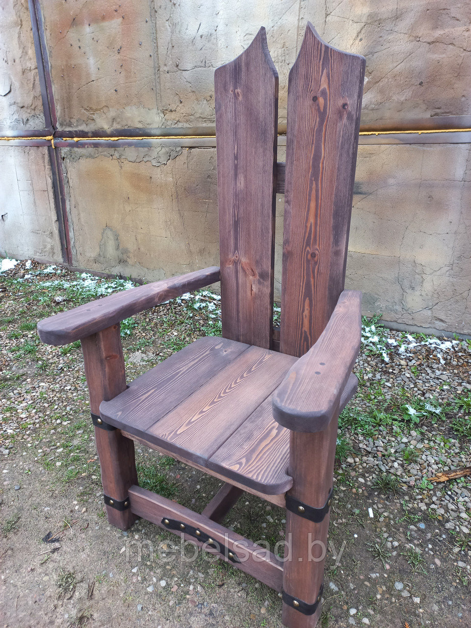 Кресло-трон садовое и банное из натурального дерева "Златомир" - фото 2 - id-p226306501