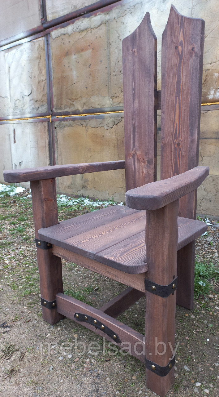 Кресло-трон садовое и банное из натурального дерева "Златомир" - фото 4 - id-p226306501