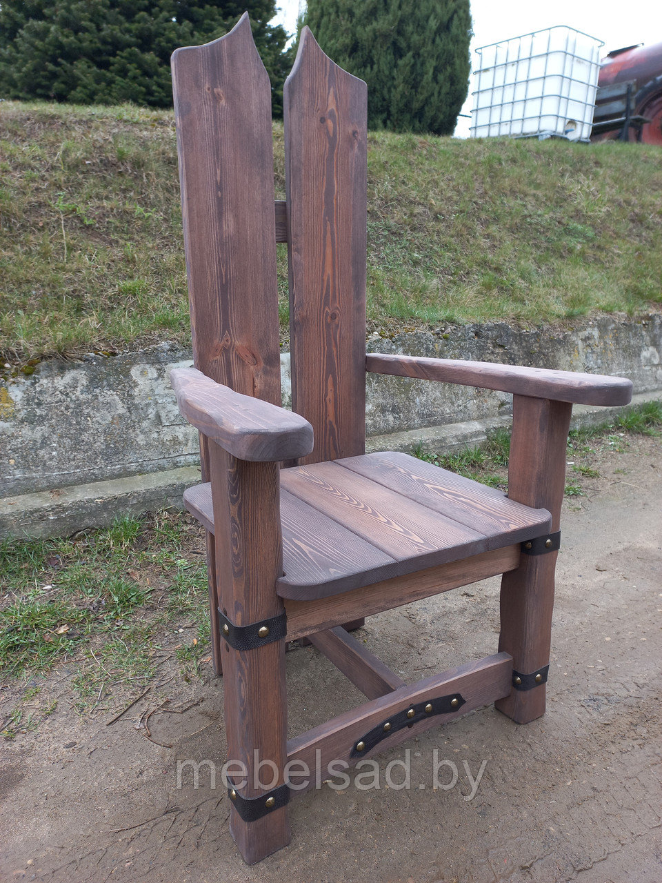 Кресло-трон садовое и банное из натурального дерева "Златомир" - фото 7 - id-p226306501