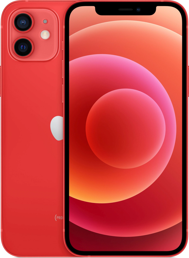 Смартфон Apple A2403 iPhone 12 64Gb 4Gb красный моноблок 3G 4G 1Sim 6.1" 1170x2532 iOS 15 12Mpix 802.11 - фото 1 - id-p226308611