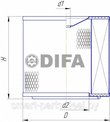 4309M DIFA Cменный элемент воздухоочистителя для ДВС, РБ - фото 2 - id-p226308710