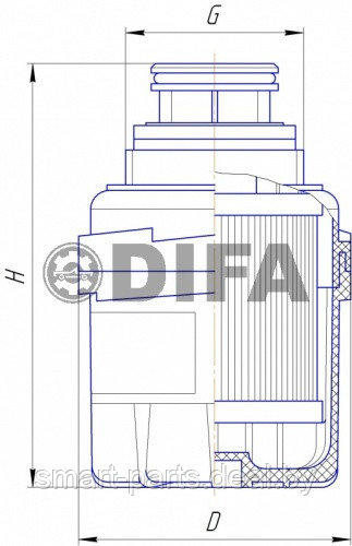 5502 Фильтр очистки масла DIFA - фото 2 - id-p226308736