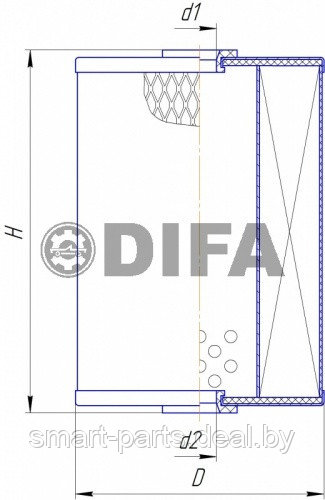 6307M Фильтр топливный DIFA РБ - фото 2 - id-p226308737