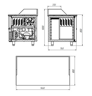 Холодильный стол POLAIR (Bakery 800) TM2ENpizza-G -2...+10, фото 2