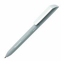 Ручка шариковая автоматическая "Flow Pure GOM CB. Проделана большая работа", 1.0 мм, серый, белый, стерж.