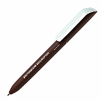 Ручка шариковая автоматическая "Flow Pure GOM CB. Достоевский бессмертен!", 1.0 мм, коричневый, белый, стерж.
