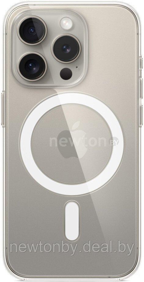 Чехол для телефона Apple MagSafe Clear Case для iPhone 15 Pro (прозрачный) - фото 1 - id-p226312429