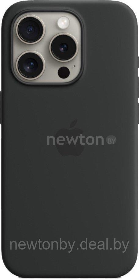 Чехол для телефона Apple MagSafe Silicone Case для iPhone 15 Pro (черный) - фото 1 - id-p226312434