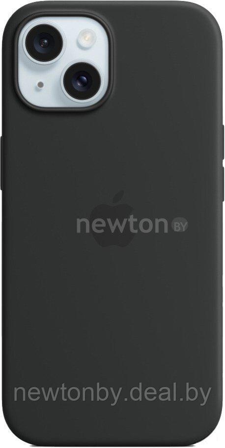 Чехол для телефона Apple MagSafe Silicone Case для iPhone 15 (черный)