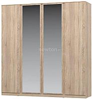 Шкаф распашной НК-Мебель Stern 4-х дверный с зеркалом 72676508 (дуб сонома)
