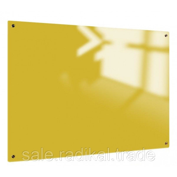 Доска стеклянная магнитно-маркерная Classic Boards BMG4545, 45х45см, арт. GB4545, цвет желтый - фото 1 - id-p226314036