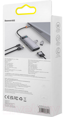 USB-хаб Baseus Metal Gleam Series 6-in-1 / WKWG030013 - фото 7 - id-p226313818