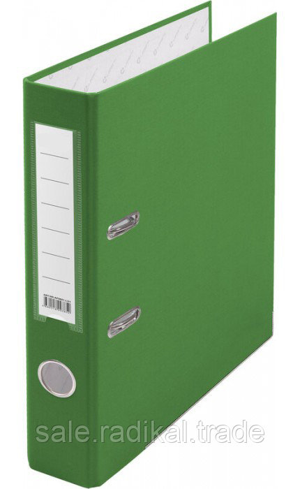 Папка-регистратор 50 мм, PVC, светло-зеленая, с металлической окантовкой - фото 1 - id-p226315076