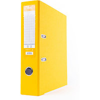 Папка регистратор А4, ПВХ Эко, 75 мм. Deli желтый, с метал.уголком, арт.F818-YL