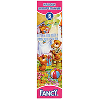 Акварель медовая FANCY, 6цв., карт. коробка, без кисти, арт. FWP6/1