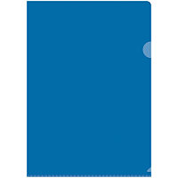 Папка-уголок OfficeSpace, А4, 150мкм, цвет синий