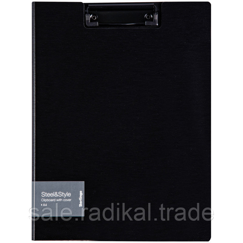 Папка-планшет с зажимом Berlingo Steel&Style А4, пластик (полифом), черная PPf_93001 - фото 1 - id-p226315205
