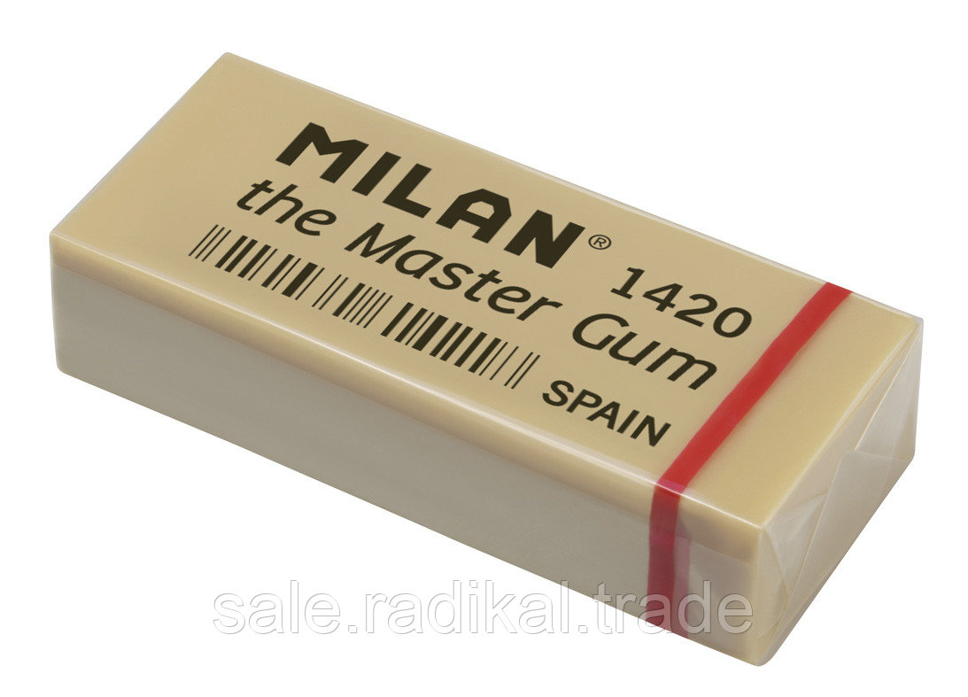 Ластик для художественных работ Milan Master Gum 1420, прямоугольный, синтетический каучук, 55*23*13мм, арт. - фото 1 - id-p226314356