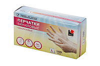 Перчатки виниловые одноразовые L, 100 шт в коробке/VIN003A