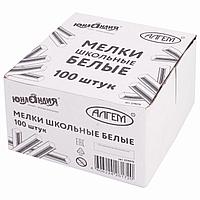 Мел белый ЮНЛАНДИЯ, набор 100 штук, квадратный, 229070