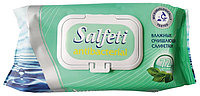 Салфетки влажные 72 шт, SALFETI Antibacterial, антибактериальные, крышка клапан, ш/к 83970