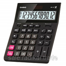 Калькулятор настольный Casio GR-12 черный 12-разр., арт. GR-12-W-EH