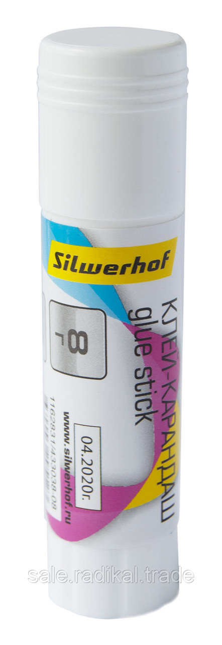 Клей-карандаш Silwerhof 433038-08 8гр ПВА термоусадочная упаковка - фото 1 - id-p226315546