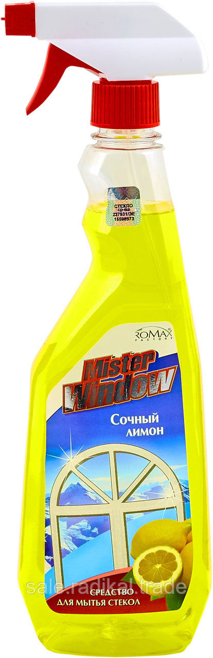 Средство для мытья окон Mister Window Сочный лимон, 750мл - фото 1 - id-p226316589