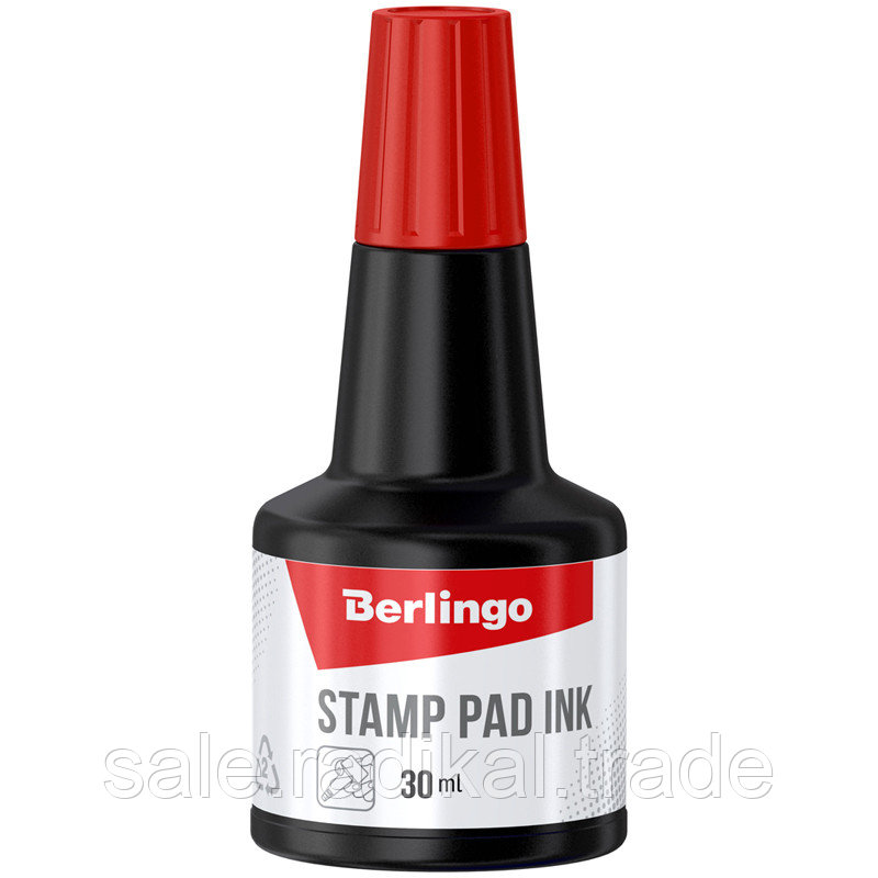 Штемпельная краска Berlingo, 30мл, красная KKp_30003 - фото 1 - id-p226314832