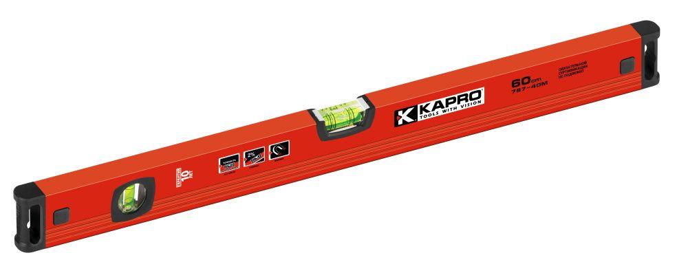 KAPRO Уровень строительный магнитный 60см, (0,5мм/м, 2 колбы, 516г/м), быт., (787-40-60M) KAPRO - фото 1 - id-p226320632
