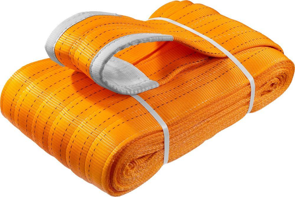 Зубр Строп текстильный петлевой, оранжевый, г/п 10 т, длина 6м "СТП-10/8" (43559-10-6) ЗУБР - фото 1 - id-p226321747