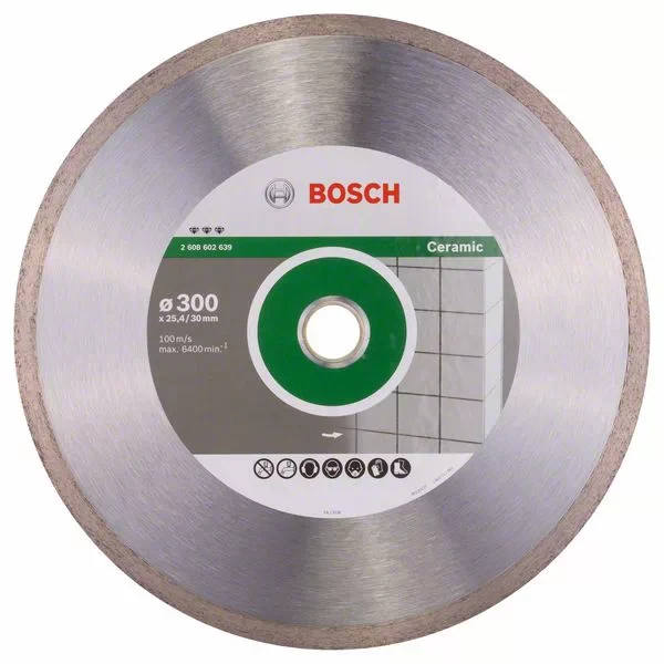 Bosch Круг алмазный сплошной 300x10х30/25.4 мм Best for Ceramic (2 608 602 639) BOSCH - фото 1 - id-p226319746