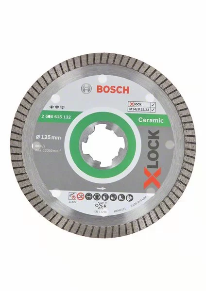 Bosch Круг алмазный турбо 125x1.4x7х22.3мм Best for Ceramic Extraclean X-LOCK (2 608 615 132) BOSCH - фото 1 - id-p226319747