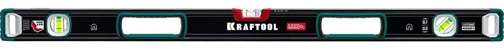 Kraftool Уровень строительный, 100 см. (0.3 мм/м, 3 гл., фрезер., сверхпрочный), магн. (34988-100) KRAFTOOL - фото 1 - id-p226321821