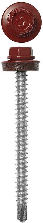 Зубр Саморез кровельный для дер. обр. Ø 80x4.8мм RAL 3003 коричневый 700шт. (4-300310-48-080-3003) ЗУБР - фото 1 - id-p226318835
