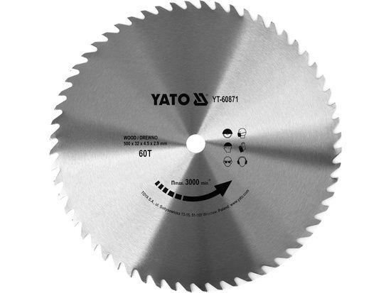 Yato Диск пильный 500х32х60T по дереву (YT-60871) YATO - фото 1 - id-p226320832