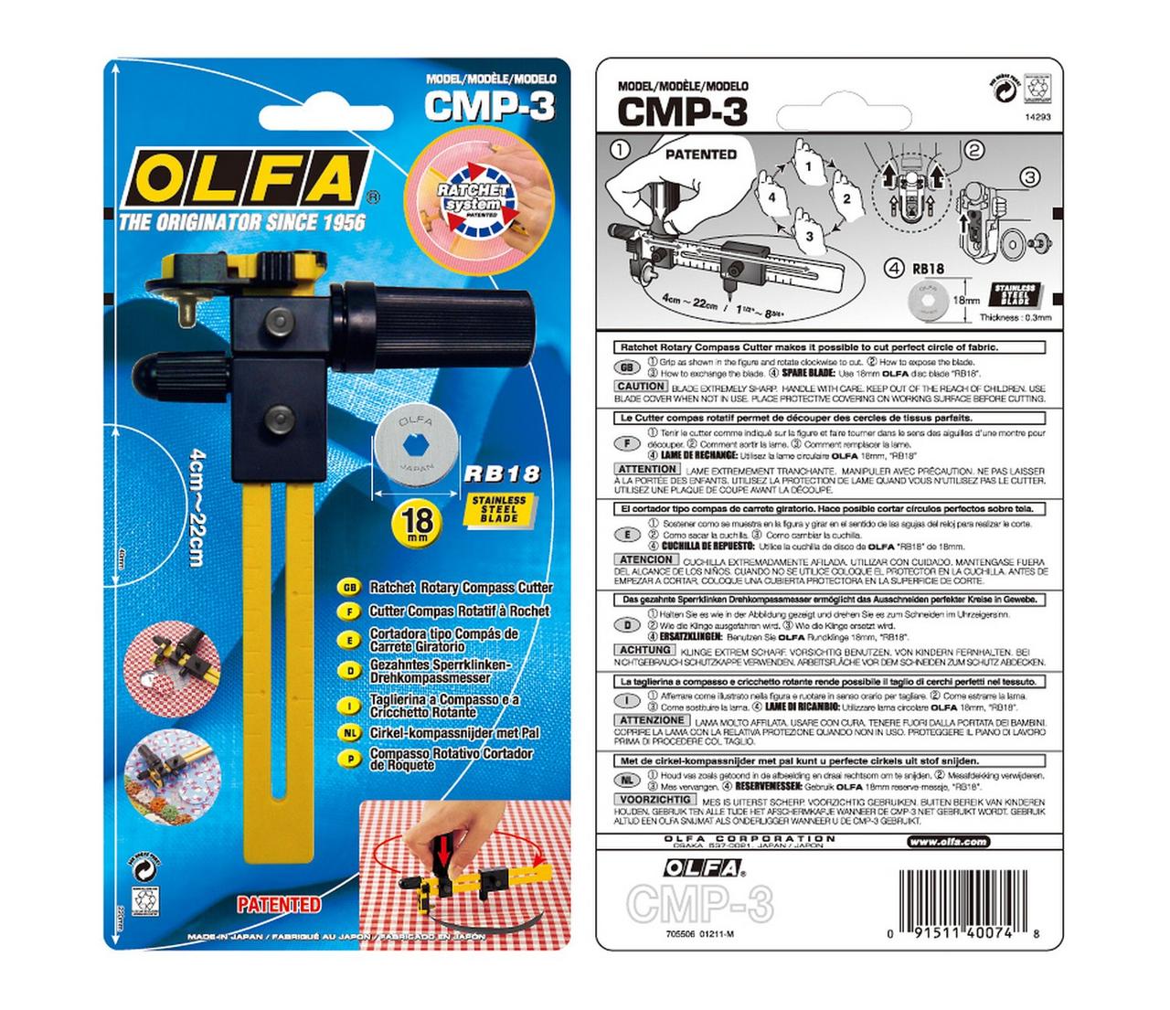 Olfa Нож циркульный 18мм (OL-CMP-3) OLFA - фото 3 - id-p226321939