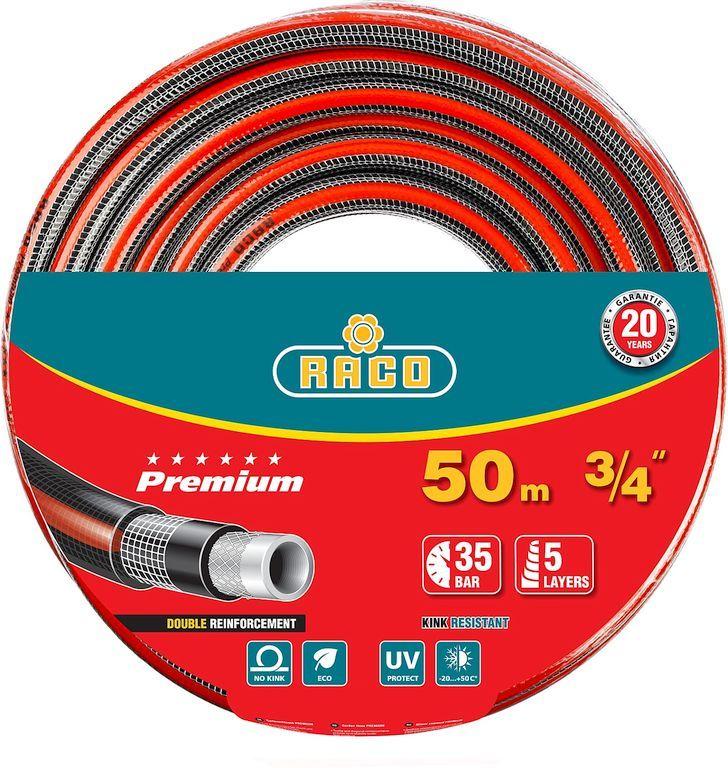 RACO Шланг PREMIUM поливочный, 35атм., армированный, 5-ти слойный, 3/4"х50м (40300-3/4-50_z01) RACO - фото 1 - id-p226319018