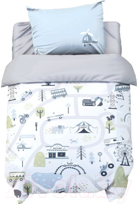 Комплект постельный для малышей Крошка Я Карта города / 9694305 - фото 1 - id-p226322812