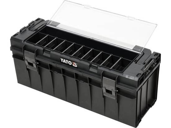 Yato Ящик для инструмента, пластиковый, литой, пласт. замки 650x270x272 мм (YT-09184) YATO - фото 2 - id-p226320046