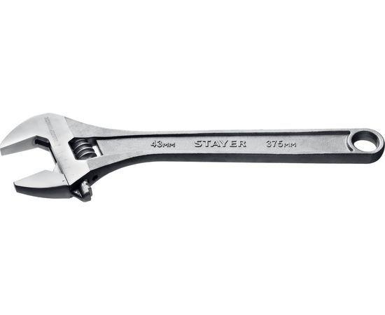 Stayer Ключ разводной 375мм, до 43мм "MAX-Force" (2725-37) STAYER - фото 1 - id-p226318111