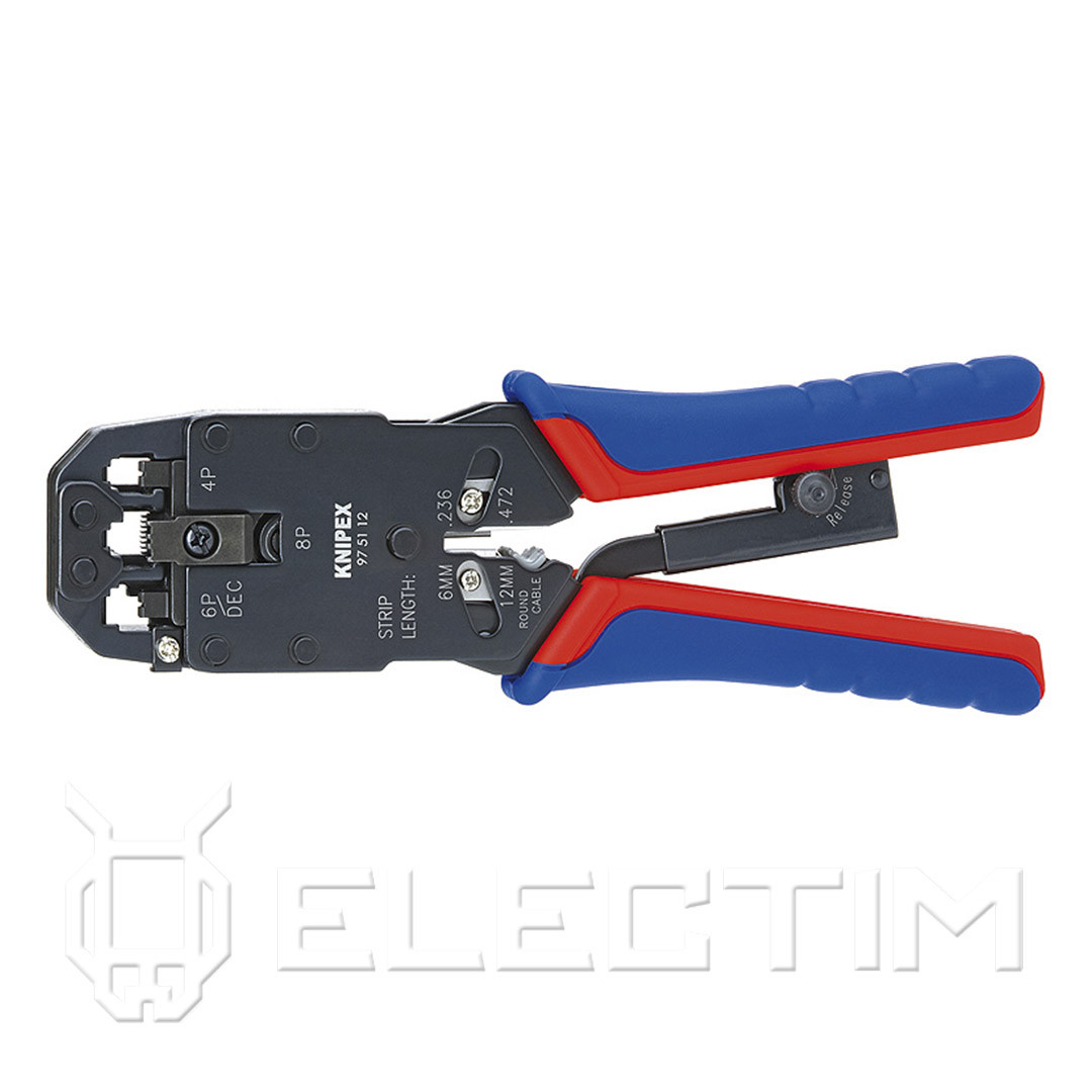 KNIPEX Инструмент для опрессовки штекеров типа Western KN-975112 (97 51 12) KNIPEX - фото 2 - id-p226321145