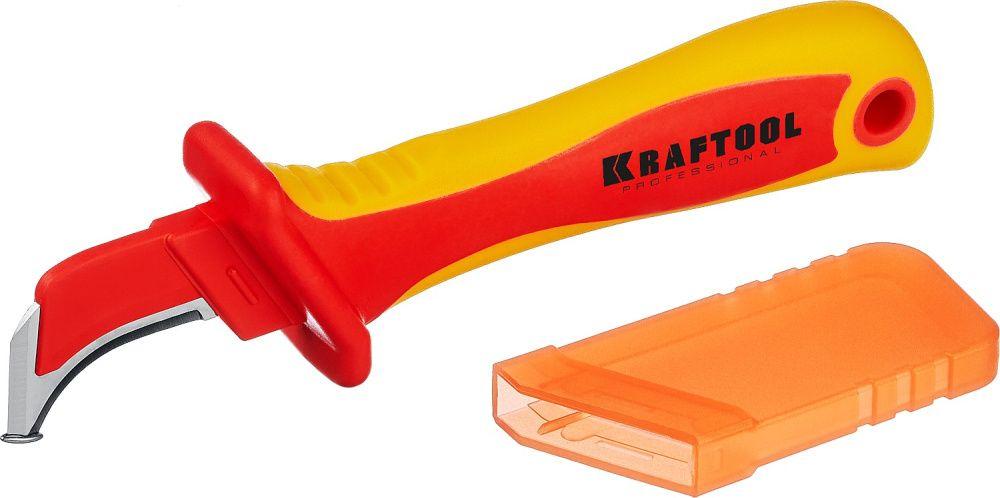 Kraftool Нож диэлектрический изогнутый, 200мм, с "пяткой" "KN-7" (45400) KRAFTOOL - фото 1 - id-p226320150