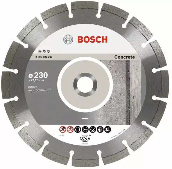 Bosch Круг алмазный сегм. 230х2.3х10x22.23 мм Бетон Standart (-1-)(2 608 602 200) BOSCH - фото 1 - id-p226317228