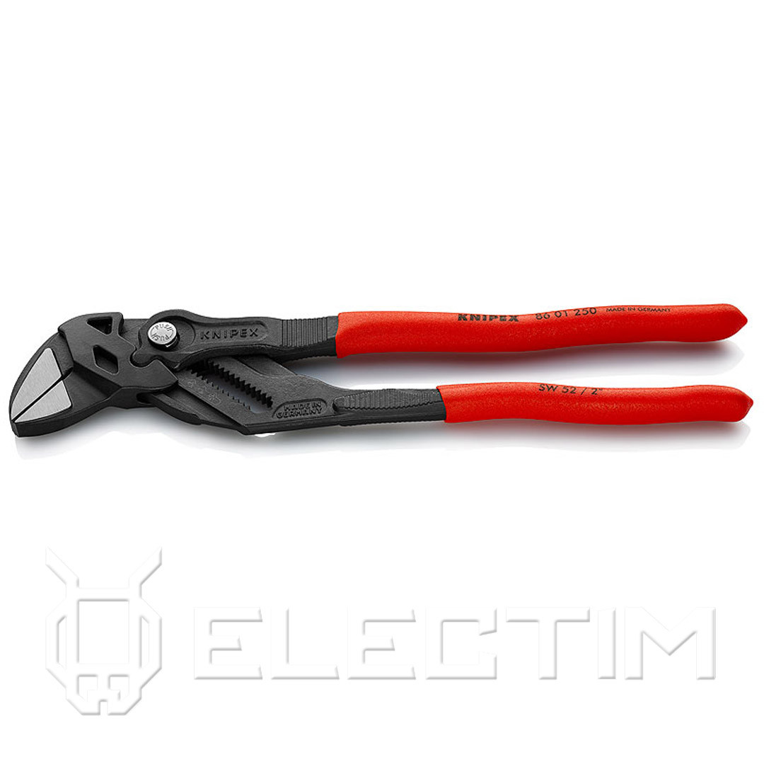 KNIPEX Клещи переставные - гаечный ключ, 52мм (2"), 250мм, Cr-V, серые, обливные рукоятки (8601250) KNIPEX - фото 4 - id-p226321264