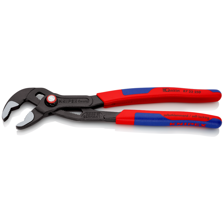 KNIPEX Клещи переставные COBRA QuickSet с фиксатором, 50мм (2"), под ключ 46мм, 250мм (8722250) KNIPEX - фото 2 - id-p226321269