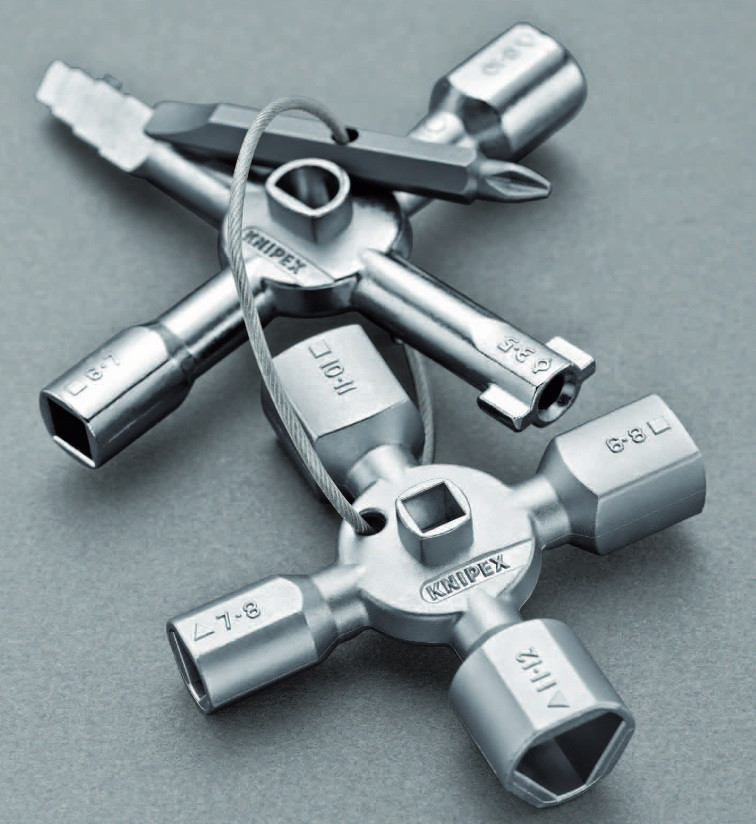 KNIPEX Ключ крестовой TwinKey 8-лучевой для стандартных шкафов, 92мм. (001101) KNIPEX - фото 4 - id-p226321276