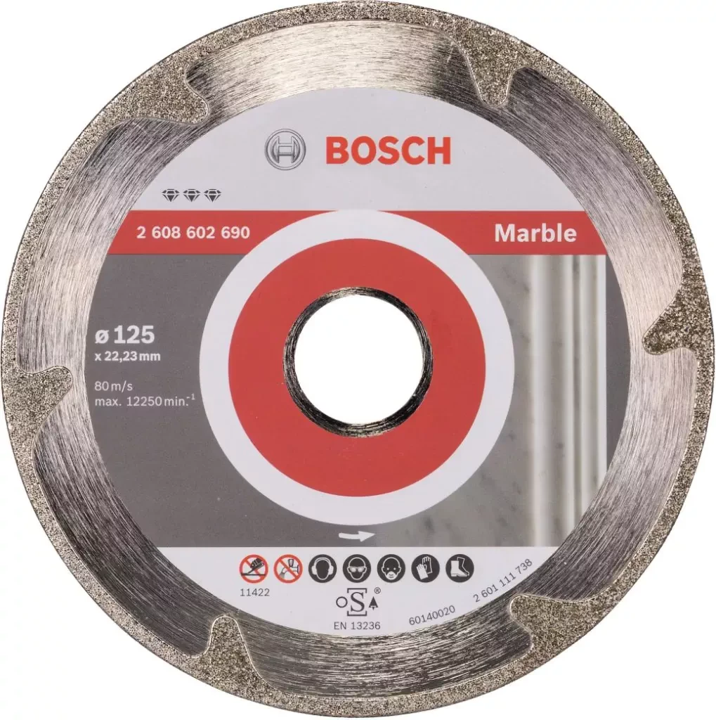 Bosch Круг алмазный сплошной 125х2.2х3х22.23 мм Мрамор Best (2 608 602 690) BOSCH - фото 1 - id-p226317315