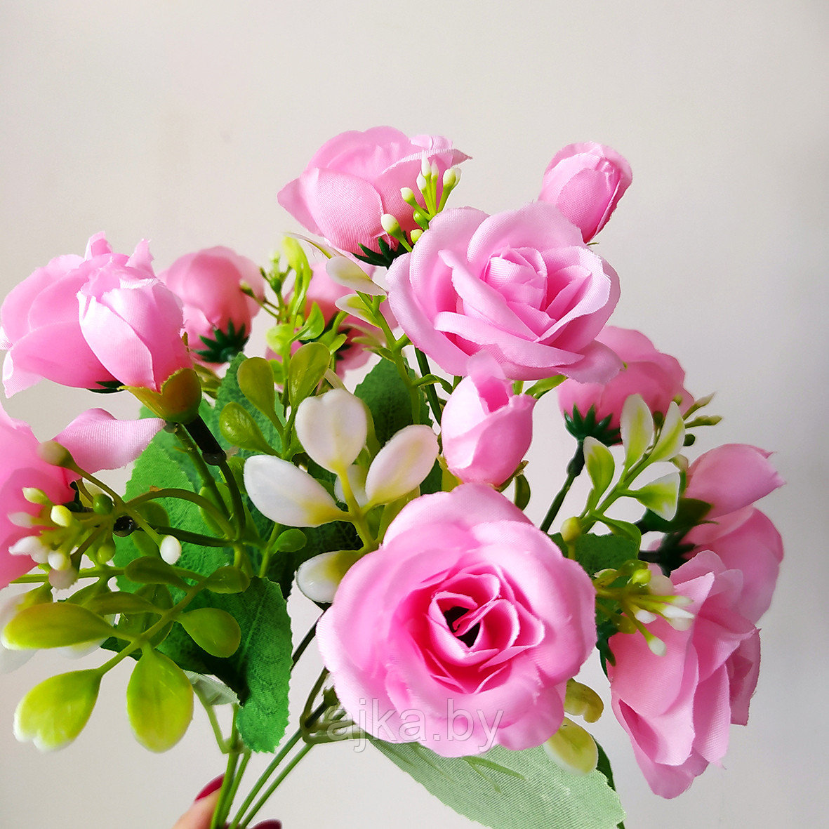 Букет декоративный Розочки 30 см, розовый - фото 1 - id-p226324757